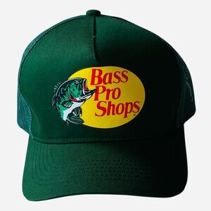 Bass Pro Shops Trucker Hat Men’s Green Mesh Back Adjustable Gone Fishing